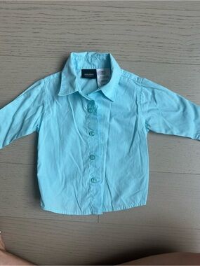 Holiday Editions Aqua Button-Front Kids Shirt